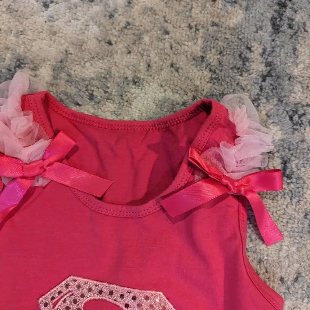 Superhero Superman Halloween Costume Toddler Girl Size 4T NEW